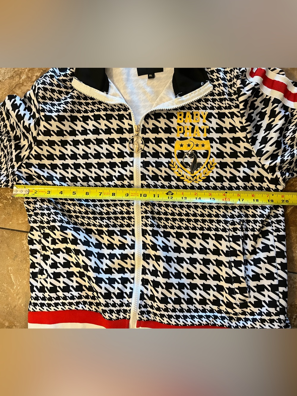 Vintage Baby Phat Co-Ord Houndstooth Tracksuit Set - Size XL - Y2K - Picture 8 of 16
